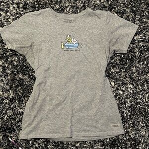 Life is Good Gray Graphic T-Shirt